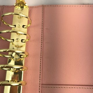 Franklin Covey Vintage Aurora Leather Strap Classic Binder Planner Blush Pink 7
