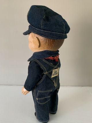 Vintage Buddy Lee Doll w/Blue Denim Work Clothes.  100.  Complete.  VGC. 3