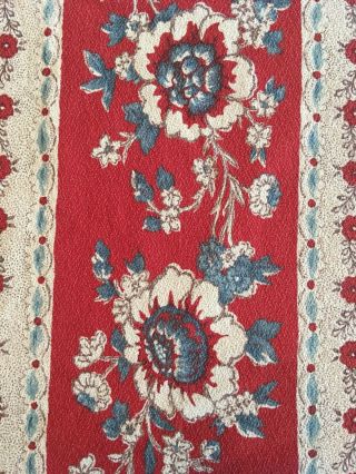 Vintage Ralph Lauren Duvet CoverRed Blue Floral Queen/ Full 1 Ruffled Sham RARE 7