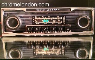 Becker Europa Vintage Chrome Classic Car Fm Radio,  Bluetooth 1 Yr