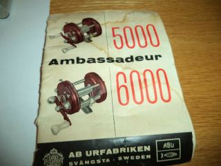 Vintage ABU GARCIA AMBASSADEUR 6000 Bait Casting Fishing REEL wCASE & BOTTLES NR 4