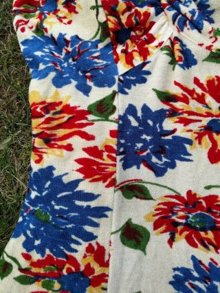 SWEET LARGE SIZE VINTAGE 1940’S FLORAL TERRYCLOTH BATHING SUIT 2