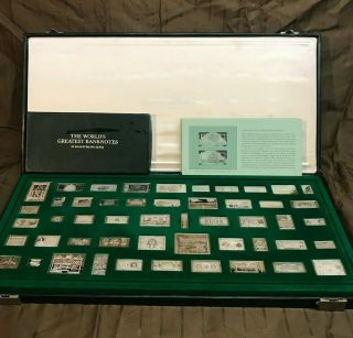 Worlds Greatest Bank Notes Franklin Sterling Rare Complete Set & Cards X44