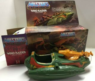 Vintage 1981 Mattel He - Man Masters Of The Universe Wind Raider Vehicle W/ Box