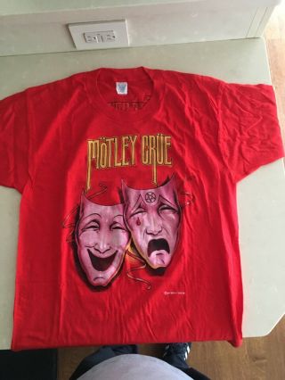 Vintage Motley Crue Theater Of Pain 1985 Tour Shirt Sz Large 42 - 44