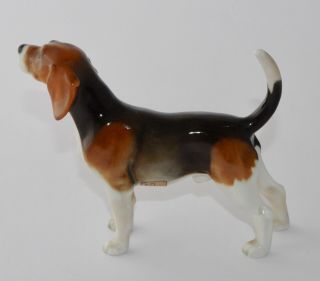 Vintage Hutschenreuther Dog Beagle Figurine 2298/2f - With Tags 5