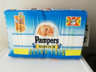 Vintage Pampers Stretch Ultra Thin 76 Diapers for Boys Midi 4 - 9 kg,  9 - 20 lbs HTF 3