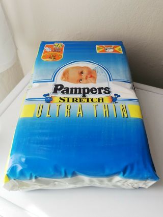 Vintage Pampers Stretch Ultra Thin 76 Diapers for Boys Midi 4 - 9 kg,  9 - 20 lbs HTF 5