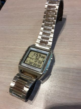 Seiko Digital Wrist Watch For Men,  A714 - 5060.  Good.  8 " Wrist