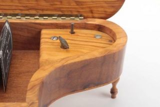 Vintage Fred Zimbalist Thorens Swiss Burl Wood Grand Piano Music Box with Tag 6