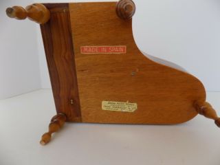 Vintage Fred Zimbalist Thorens Swiss Burl Wood Grand Piano Music Box with Tag 8