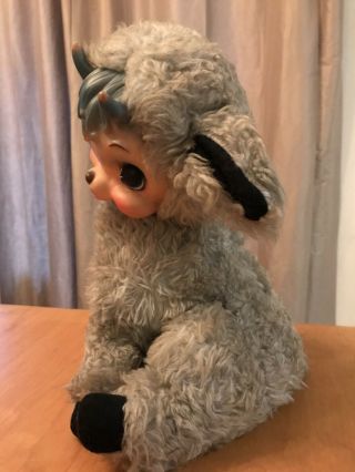Vintage Rushton Rubber Faced Doll Goat Plush 3