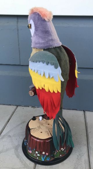 Vintage MARX Pete The Parrot Battery Operated Tin Litho Toy Japan & Box 4