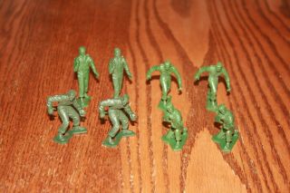 Set Of 8 Vintage Andy Gard Army Ringhand Soldiers - Auburn Marx Mpc Timmee