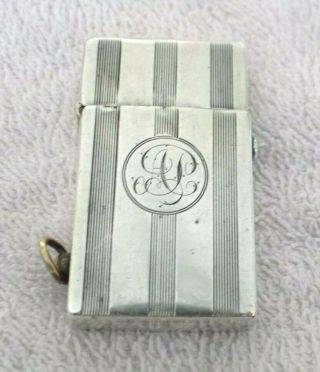 Vintage Mystery Sterling Silver Pocket Lighter