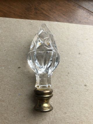 Vintage Waterford Crystal Acorn Lamp Finial Made In Ireland