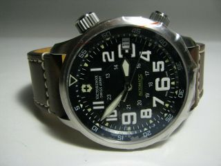 Swiss Army Victorinox Airboss Mach 7 241378 Automatic Watch Rare Nos