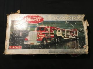 Peterbilt Rare Vintage Die Cast Radio Elecon Toy Rc Auto Carrier Truck -