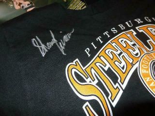 Shania Twain Vintage Autographed Stage - Worn Pittsburgh Steelers Shirt/photos,