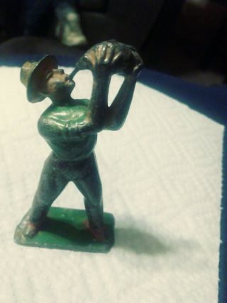 Antique Vintage Toy Cast Iron Barclay Manoil Man With Wineskin France Figurine