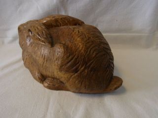 Vintage German Black Forest Carved Wood Bunny Rabbit F 5