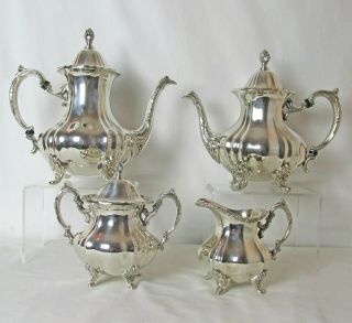 Towle Silver Plated 4 Pc Tea Set Grand Dutchess C: 1940’s – 50’s Ornate Roccoco