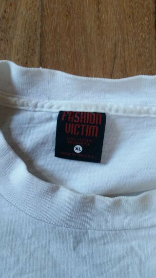 Vintage Akira T - shirt,  Fashion Victim,  Size XL,  1988,  White,  Double Sided 4