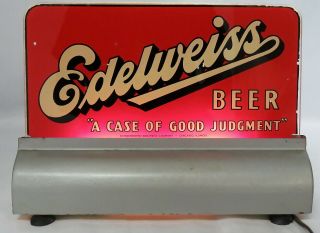 Vintage Schoenhofen Edelweiss Beer Lighted Counter Display Sign 1940 