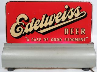 Vintage Schoenhofen Edelweiss Beer Lighted Counter Display Sign 1940 ' s RARE 2