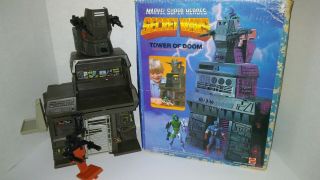 Vtg Tower Of Doom W/box Secret Wars Marvel Heroes Complete Mattel Toys