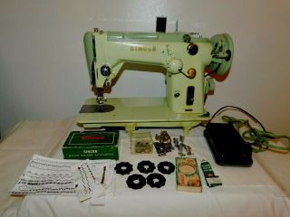 Vintage Singer 319w Sewing Machine W/ Pedal,  Attach - Serviced (n41)