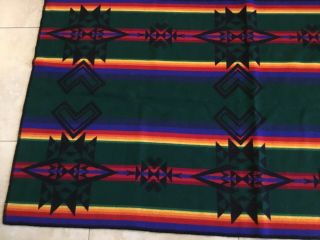 Vintage PENDLETON Beaver State Wool/Cotton Indian Friendship Blanket,  Reversible 7