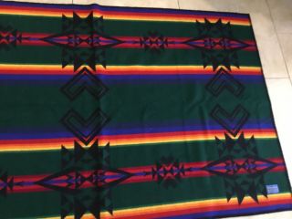 Vintage PENDLETON Beaver State Wool/Cotton Indian Friendship Blanket,  Reversible 8