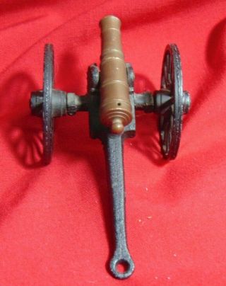 Vintage & Unique Brass & Cast Iron Mini Toy Desktop Cannon 3
