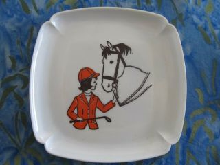 Vintage Horse Equestrian Theme KIDS PLAY DISHES tea cups saucers and plates 3