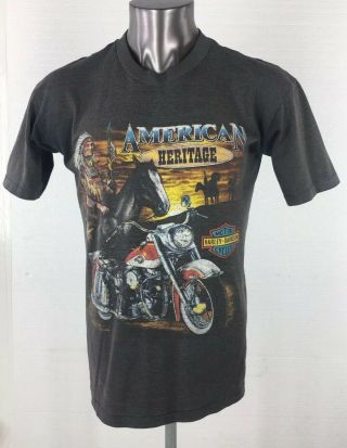Large Harley Davidson Shirt American Heritage Vintage Chopper Biker Country Usa