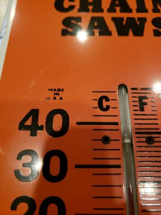 VINTAGE STIHL CHAINSAW ADVERTISING THERMOMETER SIGN MADE IN USA 5
