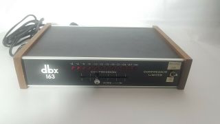 DBX 163 Early Model Wood Panel Compressor/Limiter Vintage Pro Audio 2