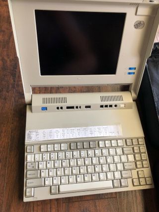 VINTAGE IBM PS/2 L40 SX PORTABLE COMPUTER With Carry Case Mouse Keypad Adapter 2