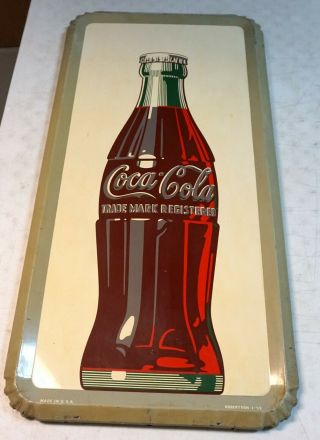 Vintage Coca Cola Metal Sign Robertson 1953 36  Made In The Usa Ae28