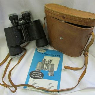 Vintage Kalimar 10x50 Binoculars W/leather Case - - - - (o2)