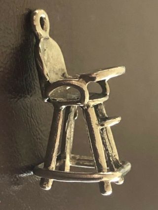 Vintage James Avery High Chair Charm.  925 Retired/htf Exquisite