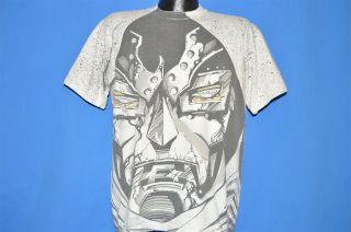 Vintage 90s Doctor Doom Dr.  All Over Print 2 Sided Marvel Comics T - Shirt Large L