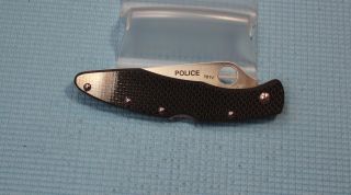 Rare Numbered C07cfs Spyderco Police Model Folding Knife