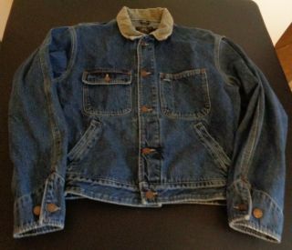 Rrl Double Rl Vintage Ralph Lauren Jean Jacket Made In Usa Mens Small Hipster
