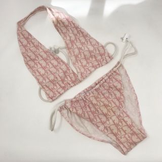 Christian Dior - Womens Vintage Pink Monogram Bikini - Size 38