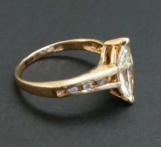 Vintage Marquise Diamond 14kt Engagement Ring 4