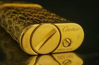 Cartier Gas Lighter Gold color Vintage C03 11