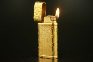 Cartier Gas Lighter Gold Color Vintage C03