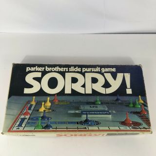 Vintage Sorry Board Game 1972 390 Parker Brothers 100 Complete Made In Usa Bg5